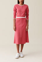 Knit Skirt - Maxi Plisso - Rosewood