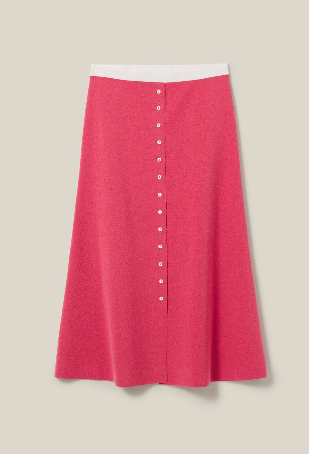 Knit Skirt - Maxi Plisso - Rosewood