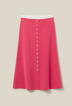 Knit Skirt - Maxi Plisso - Rosewood