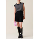Short Heather Gray Knit Skirt