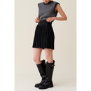 Short Heather Gray Knit Skirt