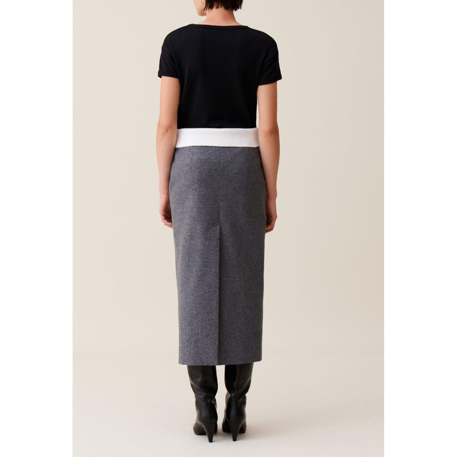 Jupe Droite Gris