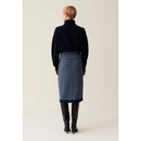 Claudie Pierlot - Jupe Monogramme Taille Haute Marine