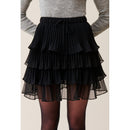 Claudie Pierlot - Jupe Courte Noire Volants