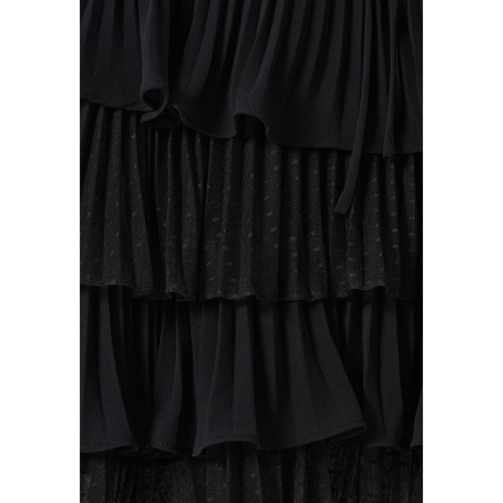 Short Black Skirt Ruffles