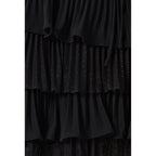 Short Black Skirt Ruffles