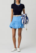 Jupe Sunebis Print Bleu Fonce