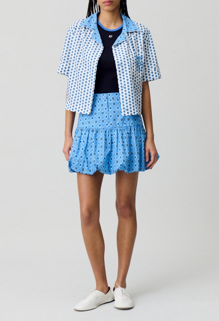 Jupe Sunebis Print Bleu Fonce