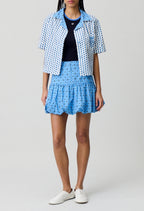 Jupe Sunebis Print Bleu Fonce