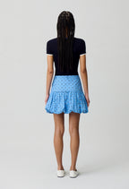 Jupe Sunebis Print Bleu Fonce