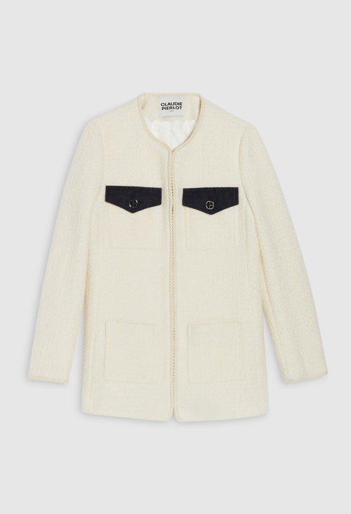 Claudie Pierlot - Manteau Gaufre - Vanille