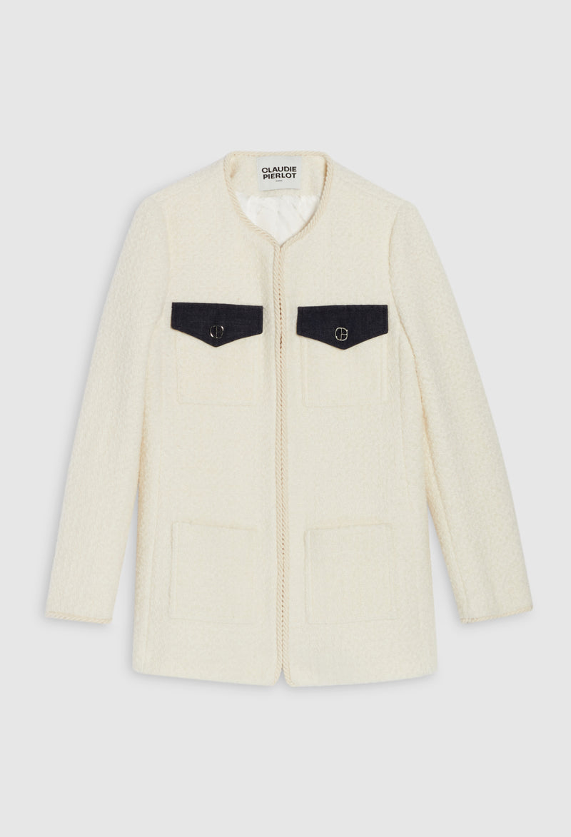 Claudie Pierlot - Gaufre Coat - Vanilla