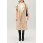 Beige Mid-Length Reversible Coat