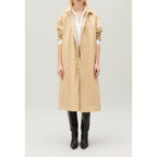 Beige Mid-Length Reversible Coat