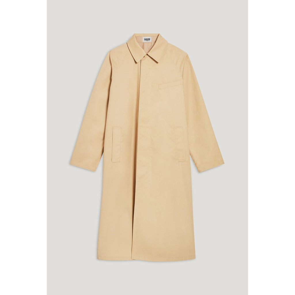 Beige Mid-Length Reversible Coat