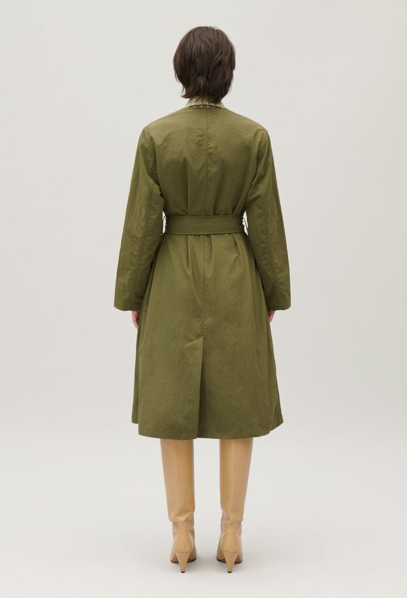 Gabardina - Geraldine Nylon - Caqui