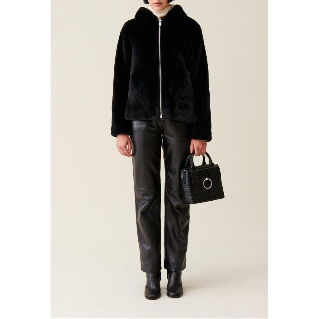 Claudie Pierlot - Veste Fausse Fourrure À Capuche