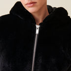 Claudie Pierlot - Veste Fausse Fourrure À Capuche