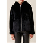Claudie Pierlot - Veste Fausse Fourrure À Capuche