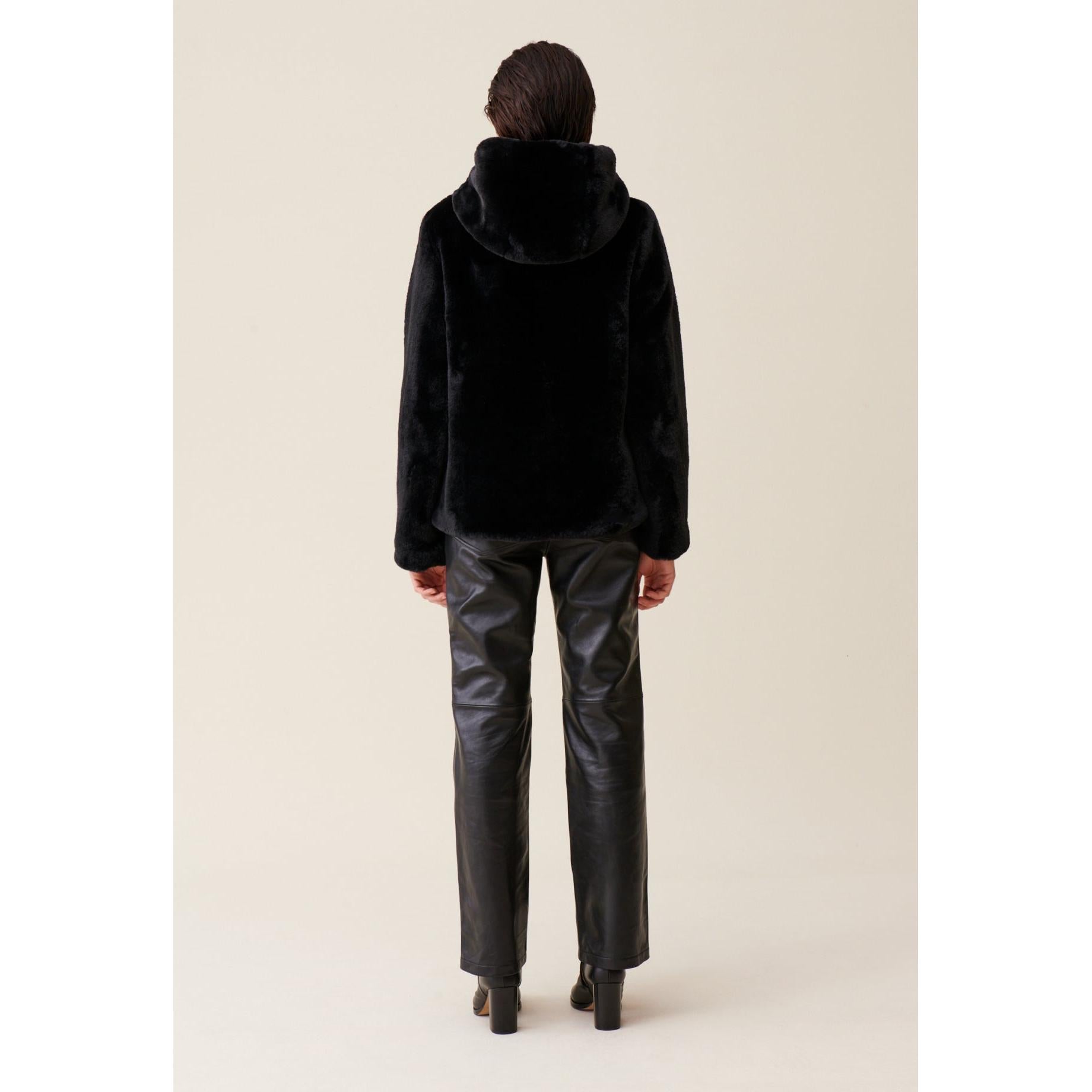 Claudie Pierlot - Veste Fausse Fourrure À Capuche