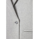 Claudie Pierlot - Manteau Mi-Long Tailleur Gris Clair