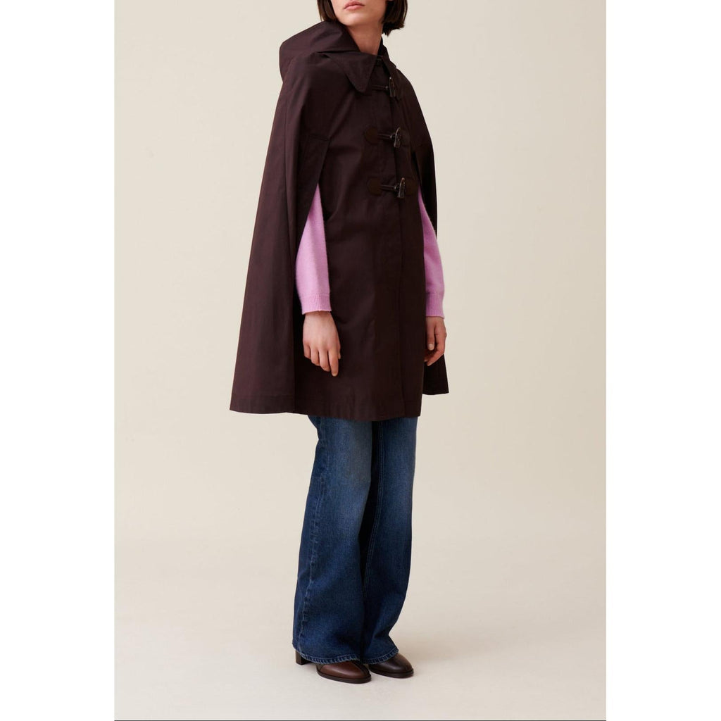 Plum Removable Hooded Cape