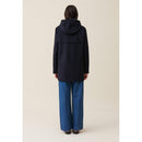 Claudie Pierlot - Manteau Court Capuche Bleu Marine