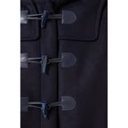 Navy Blue Short Hooded Coat