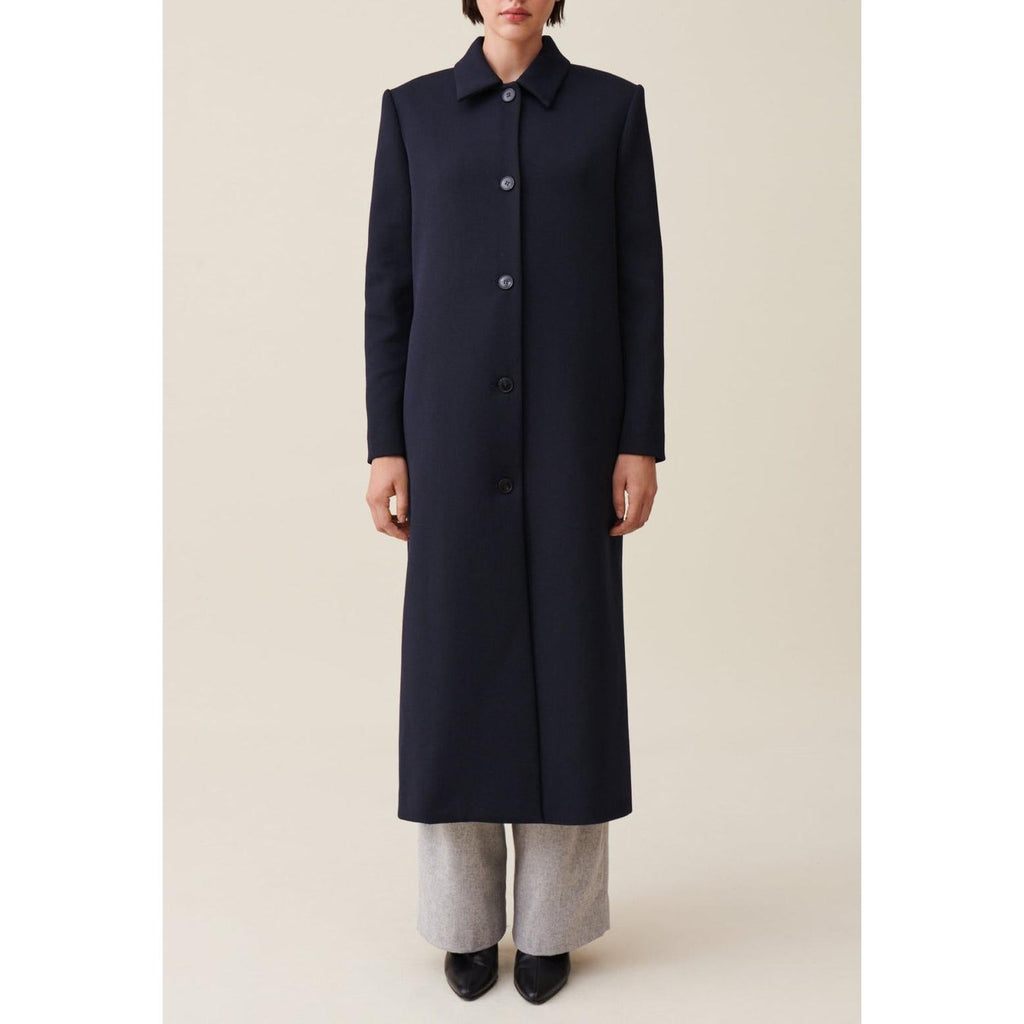 Long Straight Cut Blue Coat