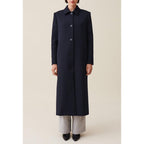 Long Straight Cut Blue Coat