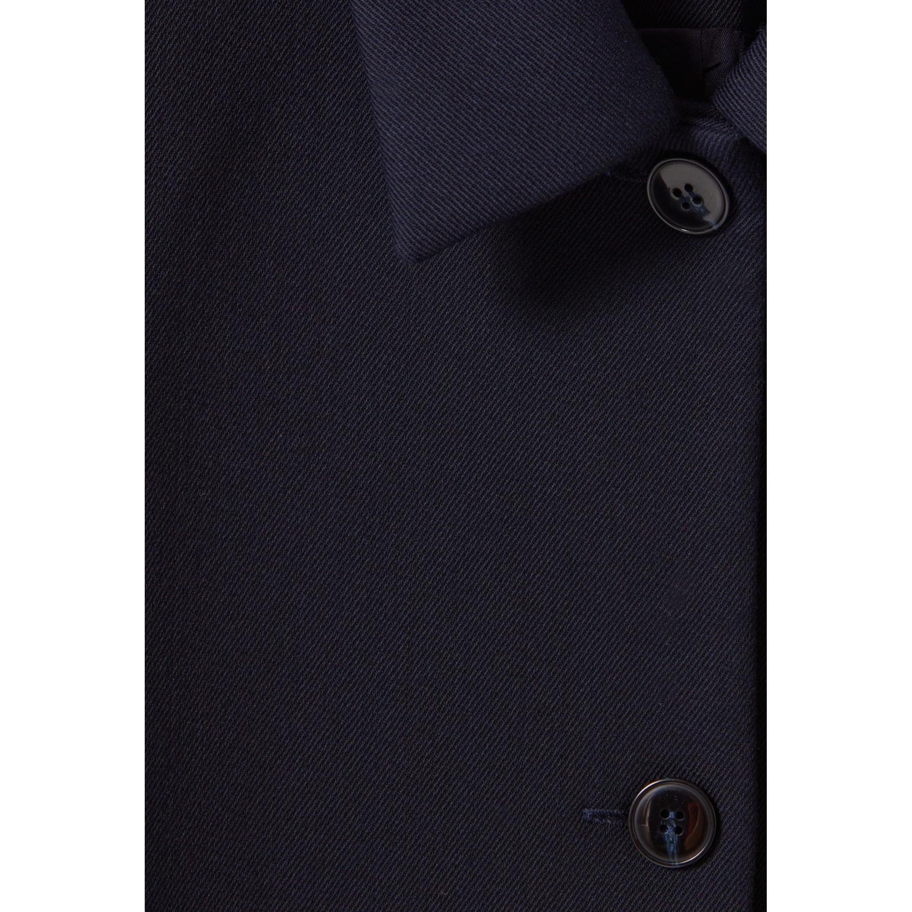Long Straight Cut Blue Coat
