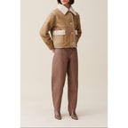 Claudie Pierlot - Short Shearling Jacket Beige