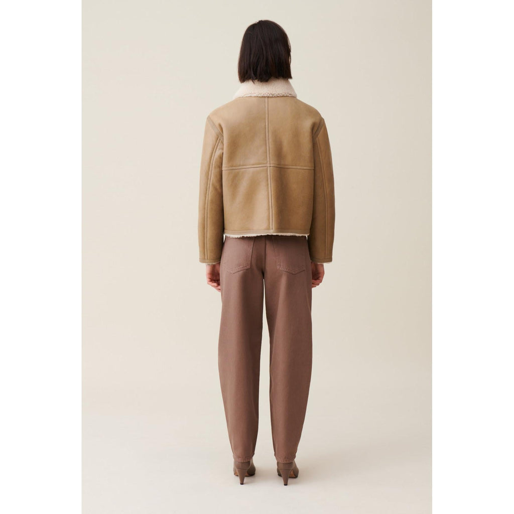 Claudie Pierlot - Short Shearling Jacket Beige