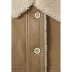 Claudie Pierlot - Short Shearling Jacket Beige