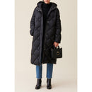 Chaqueta larga acolchada con capucha