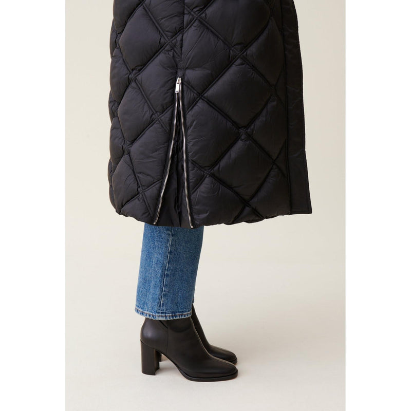 Chaqueta larga acolchada con capucha