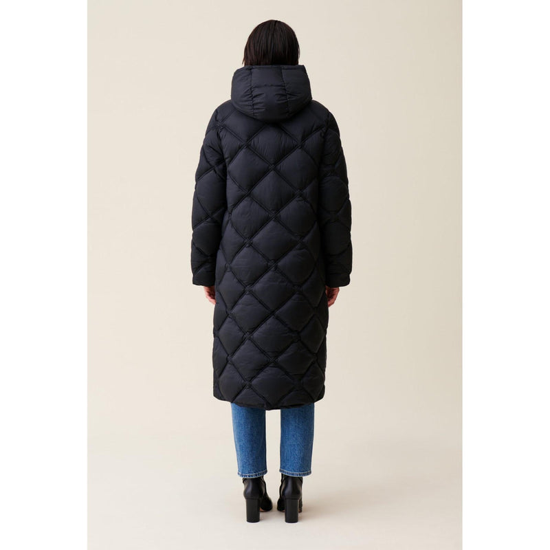 Chaqueta larga acolchada con capucha