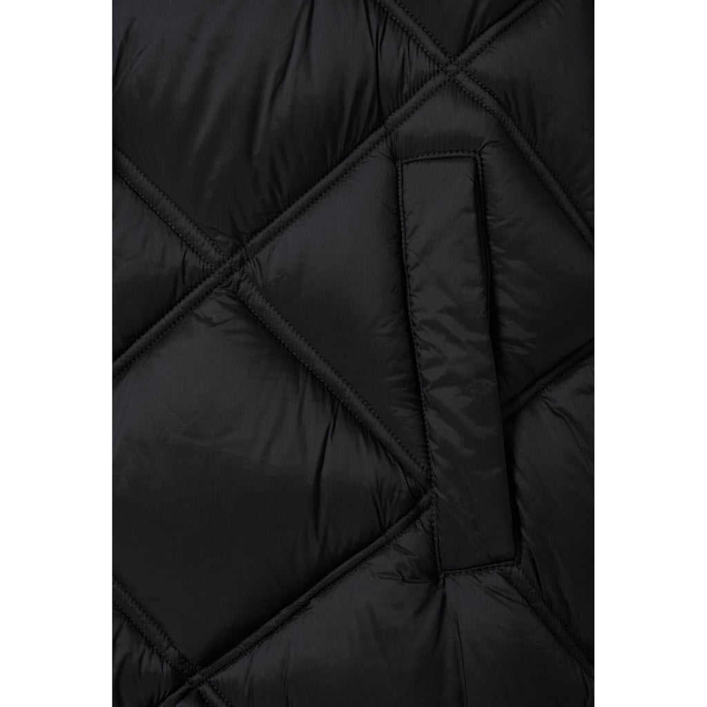 Long Quilted Hooded Down Jacket