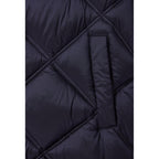 Long Quilted Hooded Down Jacket