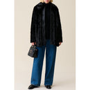 Manteau Fausse Fourrure Noir