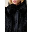 Manteau Fausse Fourrure Noir
