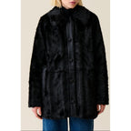Black Faux Fur Coat