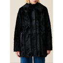 Manteau Fausse Fourrure Noir