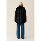 Black Faux Fur Coat