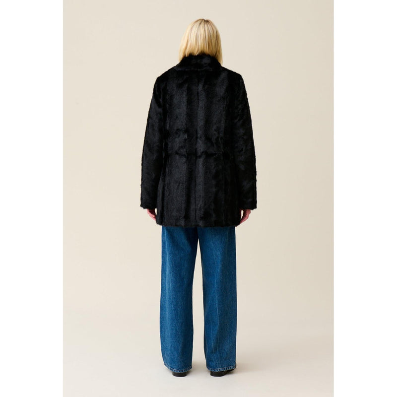 Manteau Fausse Fourrure Noir