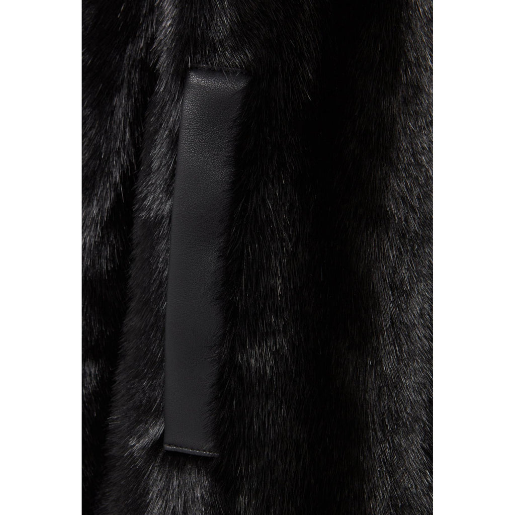 Black Faux Fur Coat