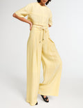 Claudie Pierlot - Pantalón Polie - Amarillo Pálido