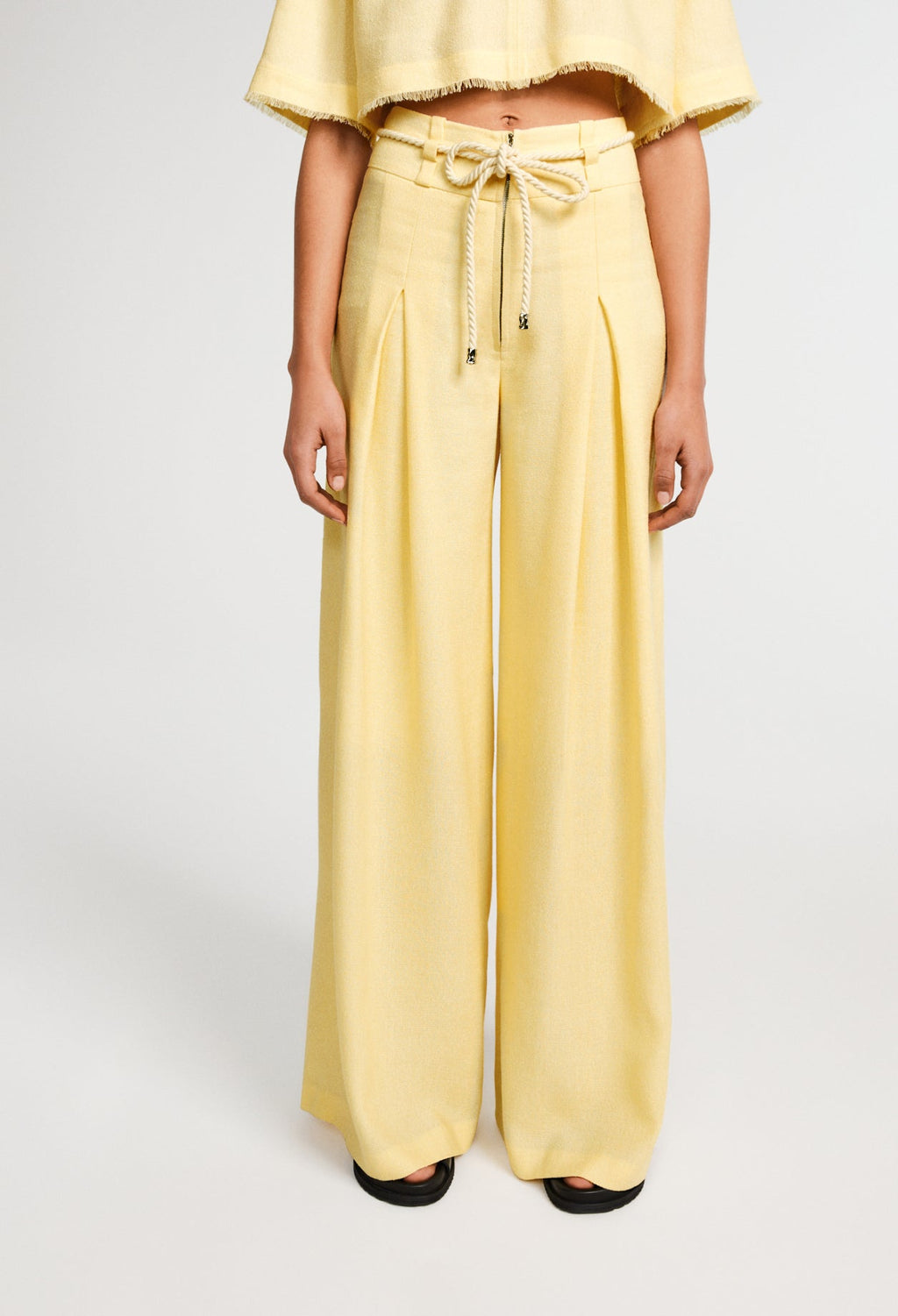 Claudie Pierlot - Pantalón Polie - Amarillo Pálido