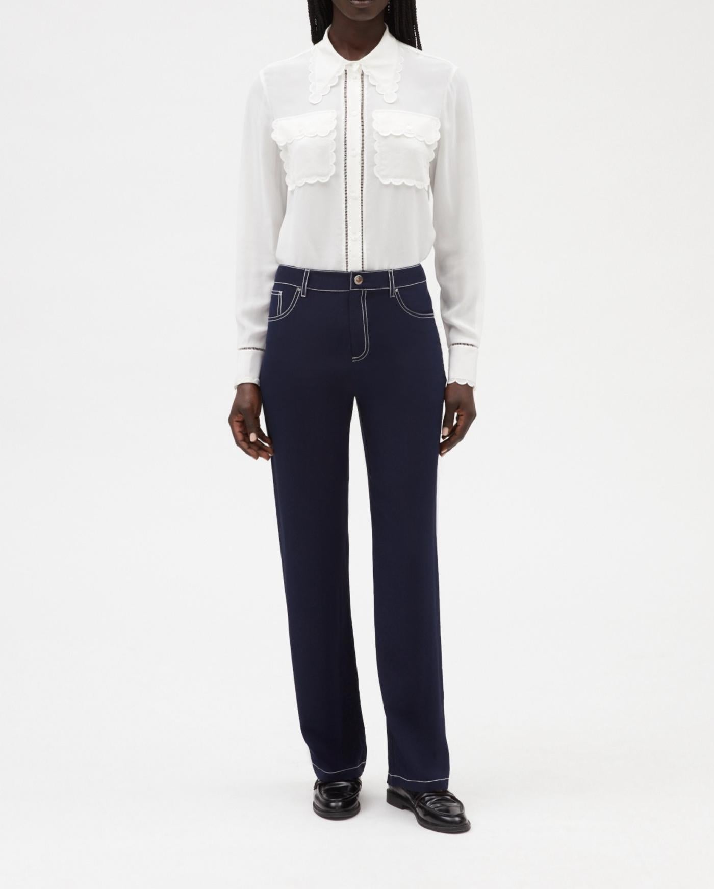 Claudie Pierlot - Trousers - Palinosoiecourt - Ink