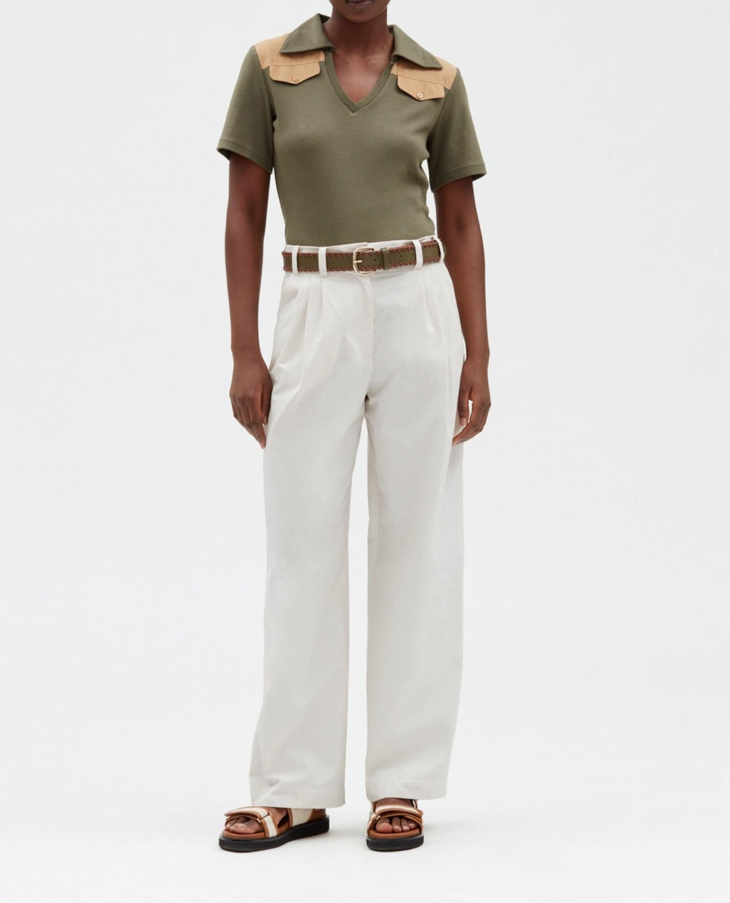 Claudie Pierlot - Trousers - Pearl - Ivory